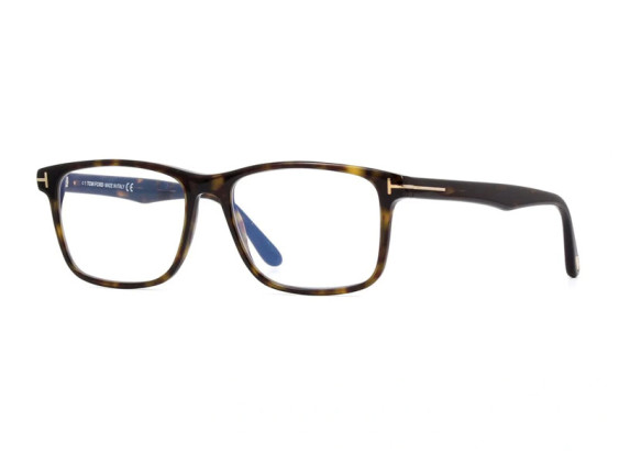 Tom Ford FT5752-B 052 Dark Havana/Clear Blue Light Block 53mm