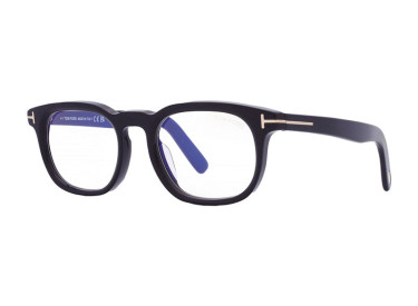 Tom Ford FT5930-D-B 001 Shiny Black/Clear Blue Light Block 52mm