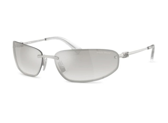 Miu Miu MUA50S 1BC8H1 Silver/Silver to Clear Gradient Mirror