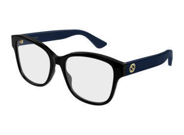 Gucci GG1340O 010 Shiny Black/Blue 55mm