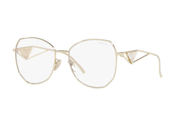 Prada PR57YS ZVN08N Pale Gold/Clear Blue Light Filter