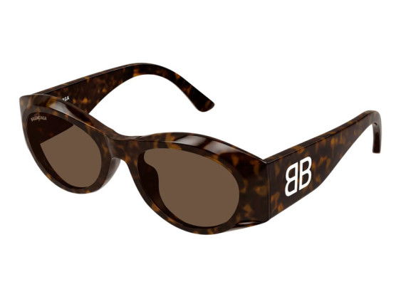 Balenciaga BB0396SK 002 Dark Havana/Brown