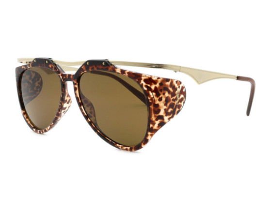 Saint Laurent SLM137 AMELIA 002 Gold/Leopard Havana/Brown