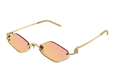 Gucci GG1604S 004 Gold/Rose Mirror to Dark Yellow with GG Pattern