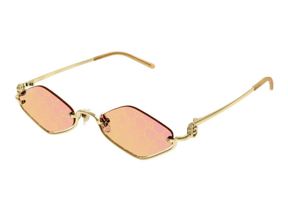Gucci GG1604S 004 Gold/Rose Mirror to Dark Yellow with GG Pattern
