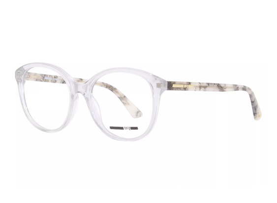 McQueen MQ0275O 004 Transparent Grey 53mm