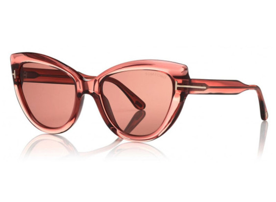 Tom Ford FT0762 42E Transparent Antique Dark Pink/Pale Brown Rose