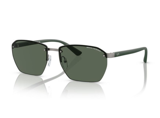 Armani Exchange AX2048S 600371 Matte Gunmetal/Matte Green/Green