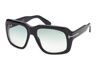 Tom Ford FT0885 01P Shiny Black/Gradient Green