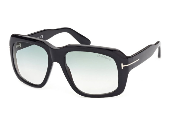 Tom Ford FT0885 01P Shiny Black/Gradient Green