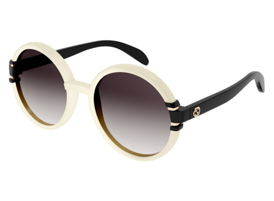 Gucci GG1067S 003 Ivory/Black/Brown Gradient