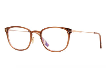 Tom Ford FT5694-B 028 Shiny Rose Gold with Transparent/Blue-light Prescription 52mm