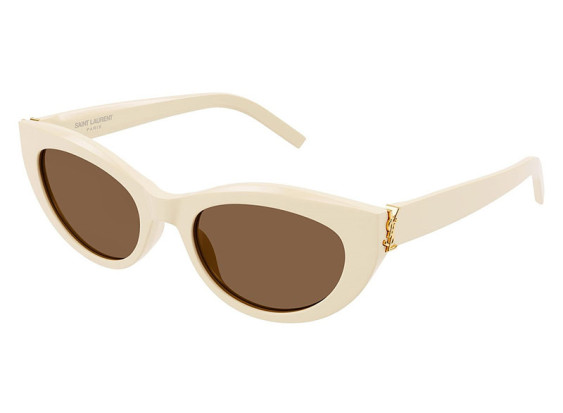 Saint Laurent SLM115 004 Ivory/Brown