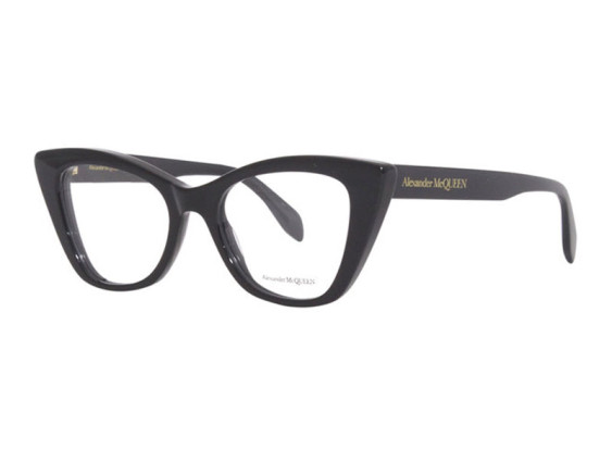 Alexander McQueen AM0305O 001 Shiny Black 50mm
