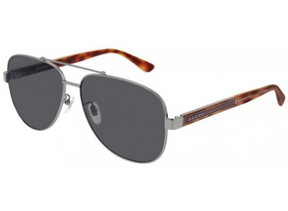 Gucci GG0528S 010 Ruthenium Light Havana/Grey