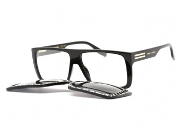Marc Jacobs MARC 672/CS 003K IR White on Black Pattern Clip-On/Black/Grey/Clear