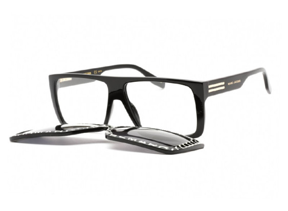 Marc Jacobs MARC 672/CS 003K IR White on Black Pattern Clip-On/Black/Grey/Clear