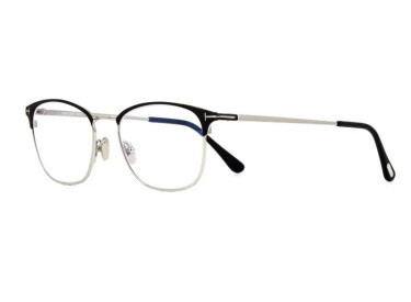 Tom Ford FT5750-B 002 Matte Black/Shiny Palladium/Clear Blue Light Block 54mm