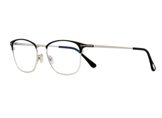 Tom Ford FT5750-B 002 Matte Black/Shiny Palladium/Clear Blue Light Block 54mm