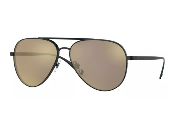 Versace VE2217 12615A Matte Black/Light Brown Mirror Dark Gold