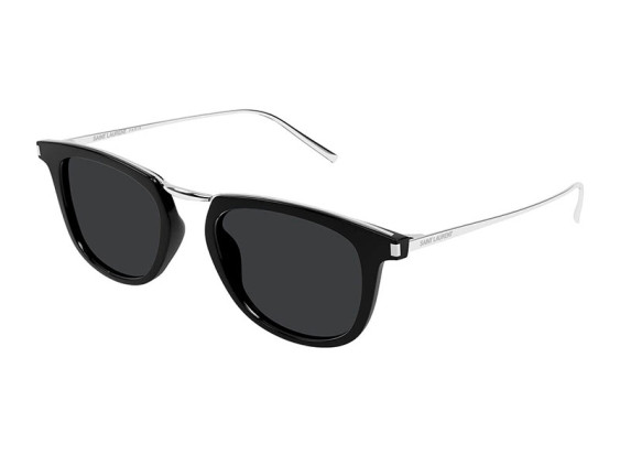Saint Laurent SL753 001 Shiny Black/Silver/Grey