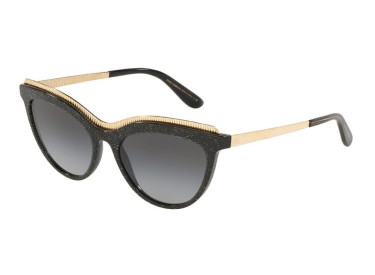 Dolce & Gabbana DG4335 32188G Black with Glitter/Gold/Grey Gradient