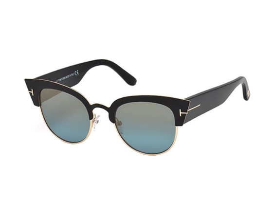 Tom Ford FT0607 05X Shiny Black/Blue Mirror