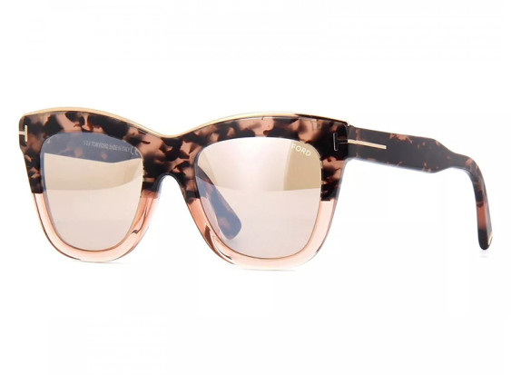 Tom Ford FT0685 56G Pink Havana to Transparent Pink/Champagne/Silver Flash