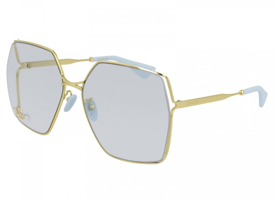 Gucci GG0817S 004 Gold/Light Blue