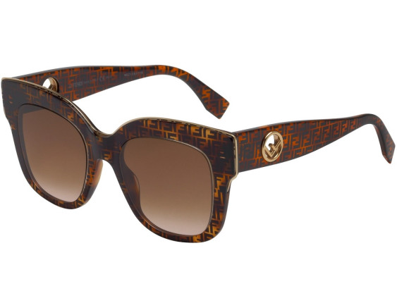 Fendi FF0359/G/S VH8M2 Brown Pattern/ Brown Gradient