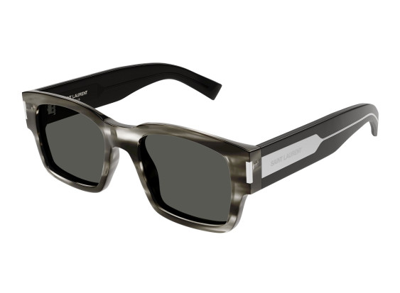 Saint Laurent SL617 004 Striated Gray Havana/Gray