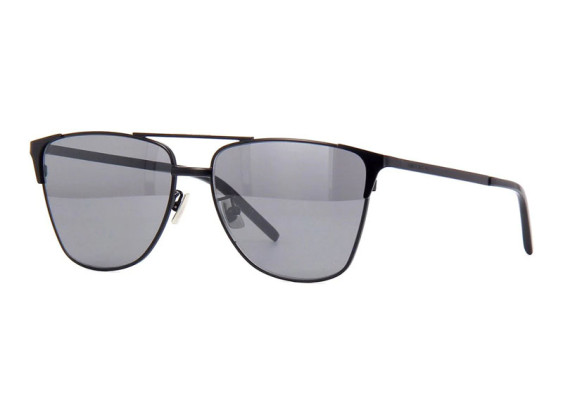Saint Laurent SL280 002 Black/Silver Mirror