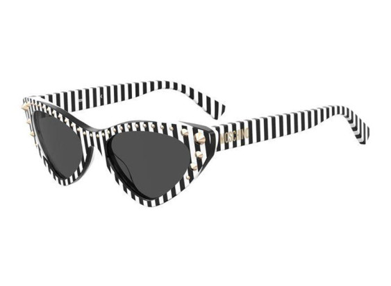 Moschino MOS093/S 02OP IR Striped White and Black/Grey