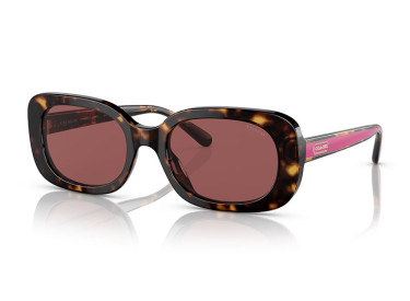 Coach HC8358U 512069 Dark Havana/Dark Solid Violet