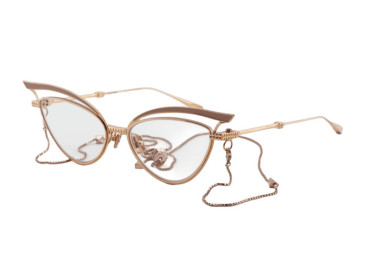 Valentino V-GLASSLINER VLX-118F-CH Rose Gold/Nude Enamel with Gold Chain 55mm
