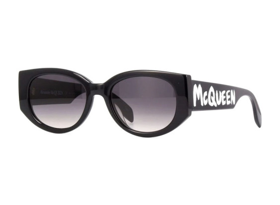 Alexander McQueen AM0330S 001 Shiny Black/Grey Gradient