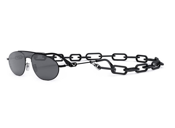 Fendi FE40072U-Y 01A Black/Dark Gray with Black Chain