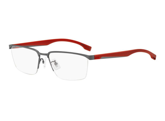 Hugo Boss BOSS 1543/F 0R80 00 Matte Dark Ruthenium/Red 57mm