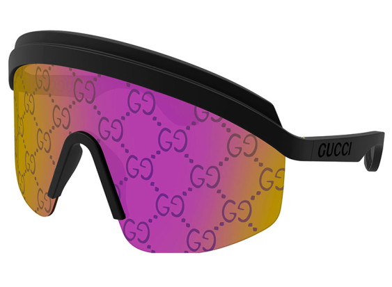 Gucci GG1477S 004 Black/Pink Mirror With GG Pattern Logo