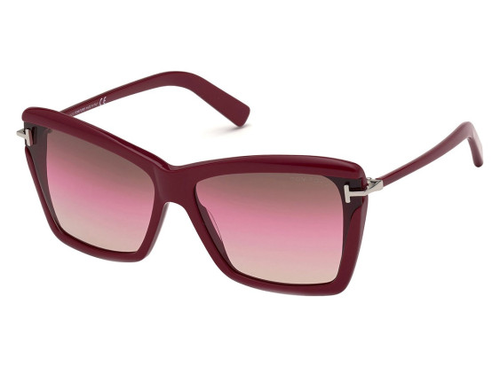 Tom Ford FT0849 69F Shiny Red with Shiny Palladium/Gradient Brown/Pink & Sand