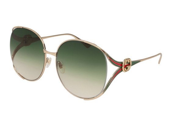 Gucci GG0225S 003 Gold/Green Gradient