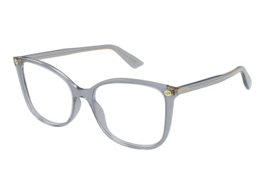 Gucci GG0026O 017 Shiny Transparent Denim Blue 53mm