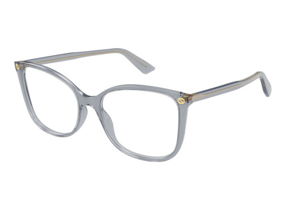 Gucci GG0026O 017 Shiny Transparent Denim Blue 53mm