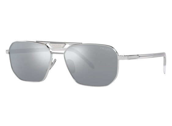 Prada PR58YS 1BC02R Silver/Blue Mirror Silver 80