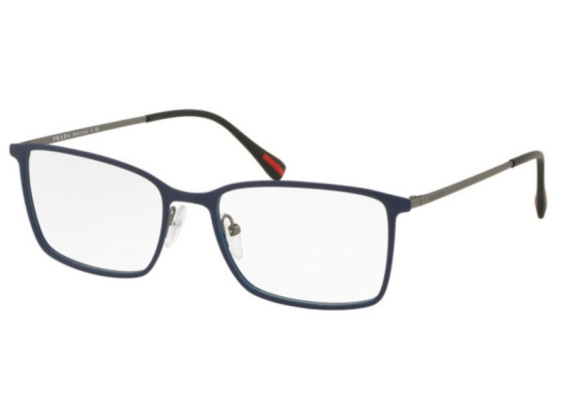 Prada Sport PS51LV 3701O1 Blue Rubber/Gunmetal Rubber 56mm