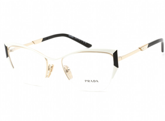 Prada PR63YV 11A1O1 Talc/Black/Pale Gold 54mm