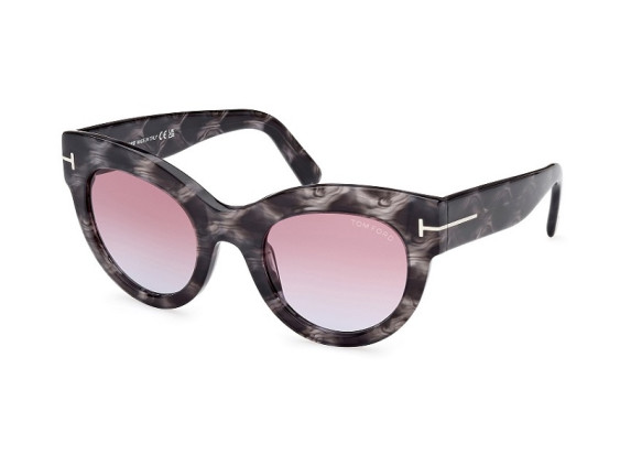 Tom Ford FT1063 56Z Havana Marble/Gradient Or Mirror Violet