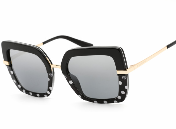 Dolce & Gabbana DG4373F 331688 Black/Pois / Grey Mirror Silver Gradient