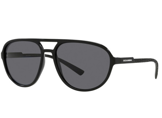 Dolce & Gabbana DG6150 252581 Matte Black/Dark Grey Polarized