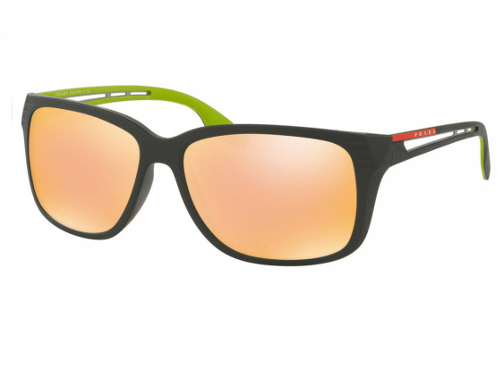Prada PS03TS 1BO132 Matte Black/Orange
